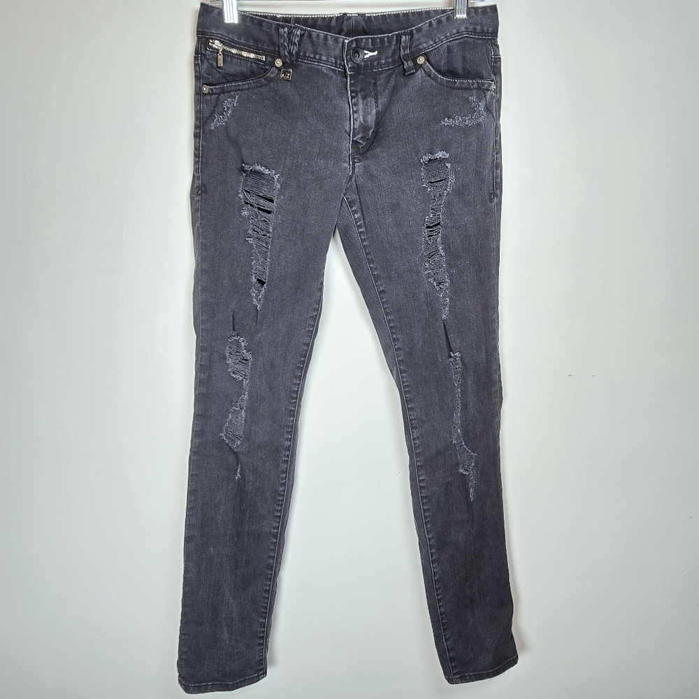 AX Armani Exchange Women's Distressed Skinny Jeans Stretch Pockets Grunge Chic 6